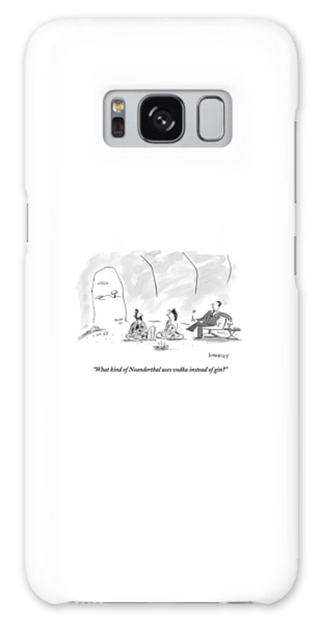 Galaxy Case - A Caveman And Cavewoman Sit On The Floor #1 by Liza Donnelly