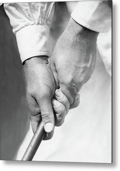Bobby Jones Holding A Golf Club #1 Metal Print