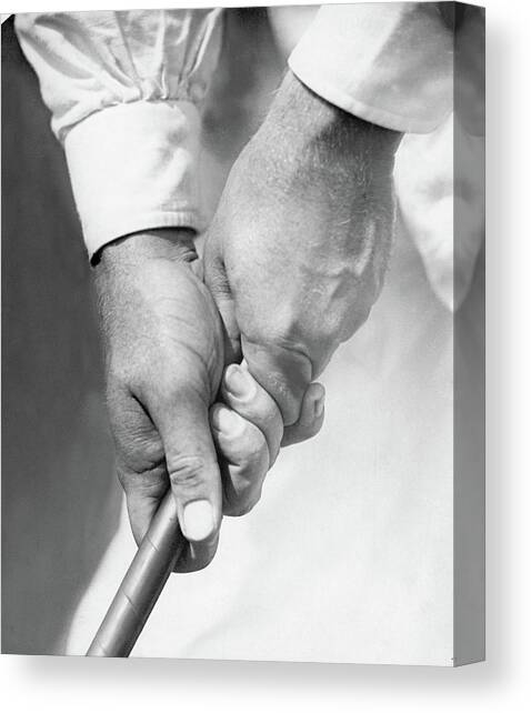 Bobby Jones Holding A Golf Club #1 Canvas Art Print by O. B. Keeler