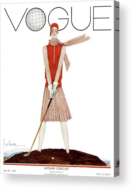 A Vintage Vogue Magazine Cover Of A Woman #12 Acrylic Print