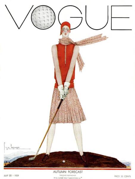 A Vintage Vogue Magazine Cover Of A Woman #12 Art Print