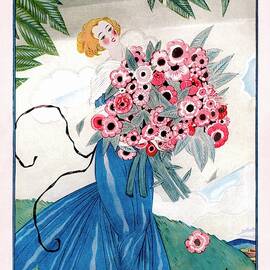 A Vogue Magazine Cover Of A Woman by Georges Lepape