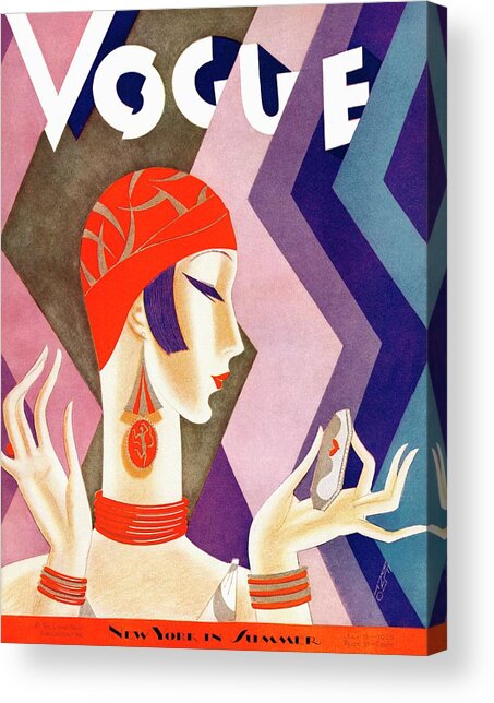 A Vintage Vogue Magazine Cover Of A Woman #7 Acrylic Print