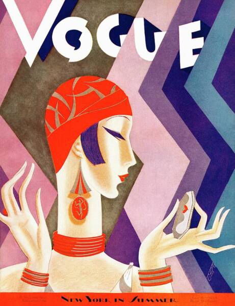 A Vintage Vogue Magazine Cover Of A Woman #7 Art Print