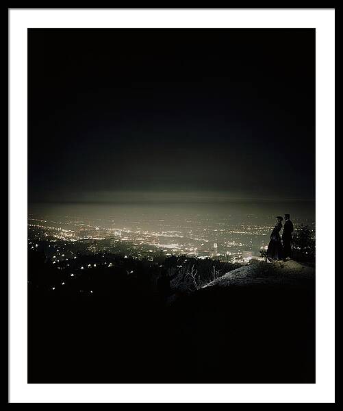 A City At Night Framed Print