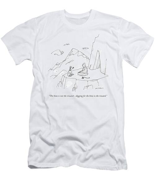A Dog Speaks To A Guru On Top Of A Mountain T-Shirt