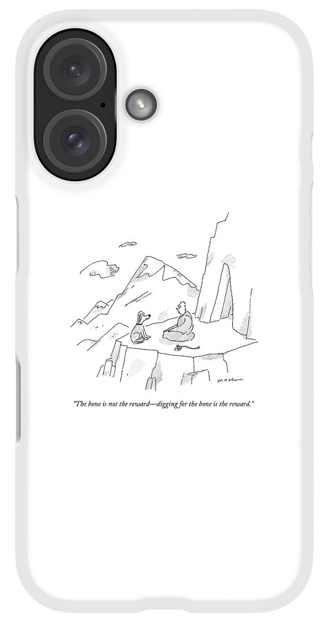 iPhone Case - A Dog Speaks To A Guru On Top Of A Mountain by Michael Maslin