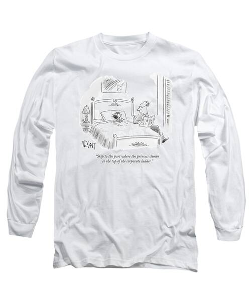 A Father Reads His Daughter A Bedtime Story Long Sleeve T-Shirt