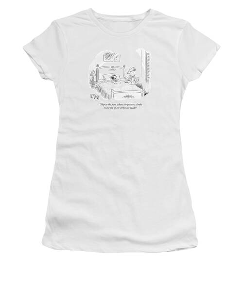 A Father Reads His Daughter A Bedtime Story Women's T-Shirt