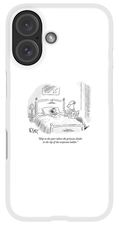 iPhone Case - A Father Reads His Daughter A Bedtime Story by Christopher Weyant