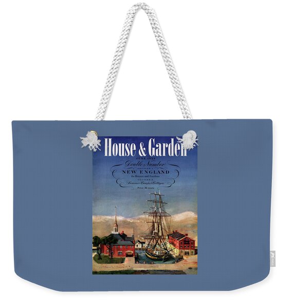 A House And Garden Cover Of A Model Ship Weekender Tote Bag