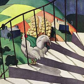 A House And Garden Cover Of A Rooster by Bradley Walker Tomlin