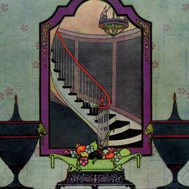 A House And Garden Cover Of A Staircase by Harry Richardson