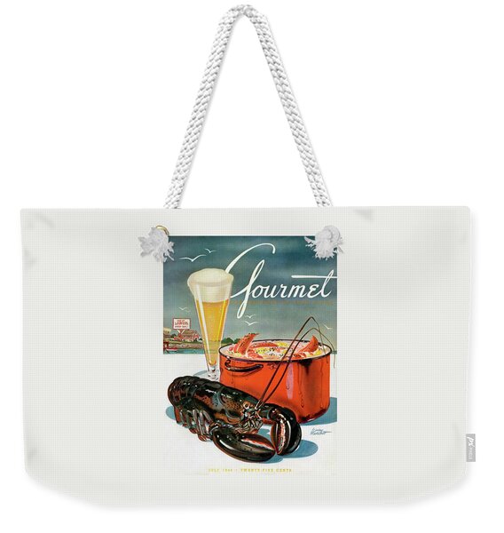 A Lobster And A Lobster Pot With Beer Weekender Tote Bag