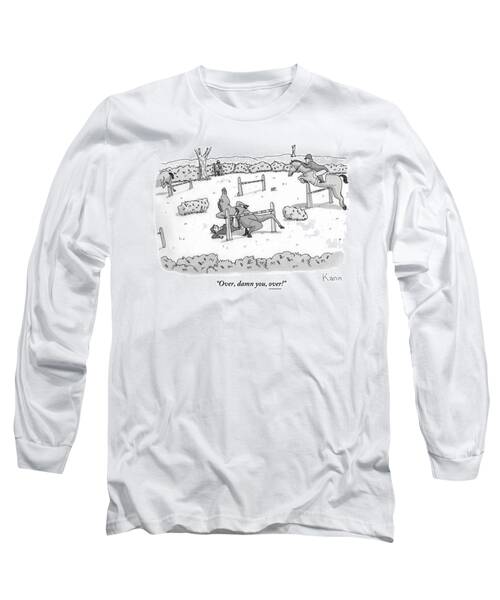 A Man Is Riding A Horse In A Competition. Long Sleeve T-Shirt