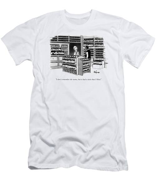 A Man Talking To An Employe At A Wine Store T-Shirt