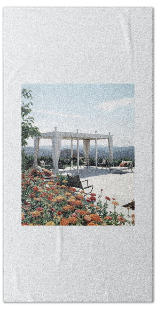 A Pavilion In The Backyard Of Bruce Macintosh's Hand Towel