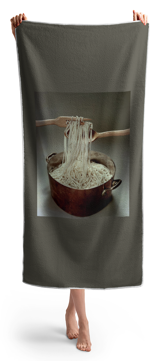 A Pot Of Spaghetti Beach Towel