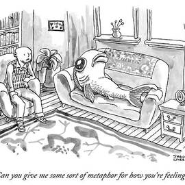 A Therapist Speaks To A Fish Lying On His Couch by Shannon Wheeler
