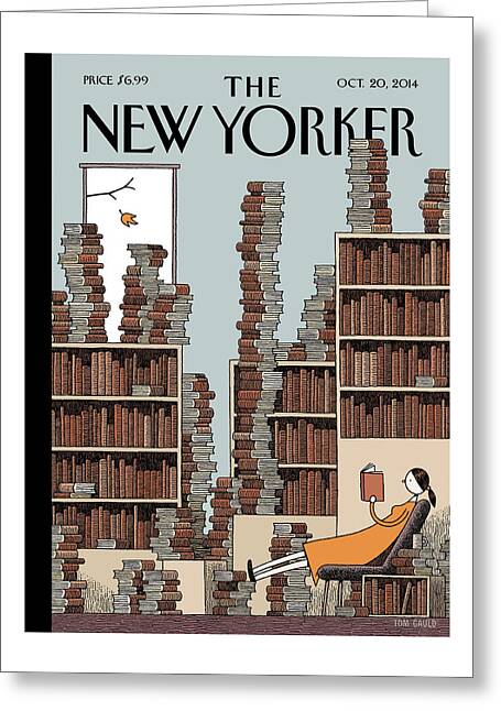 Fall Library Greeting Card