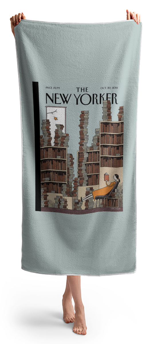 Fall Library Beach Towel