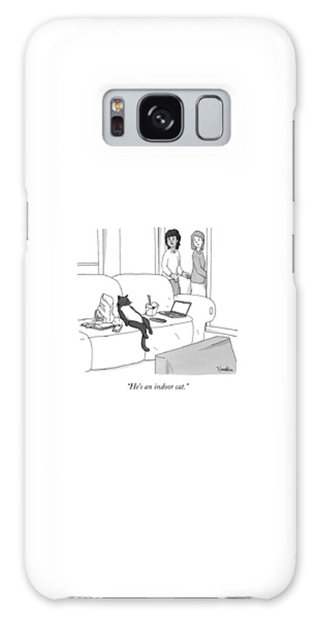 Galaxy Case - He's an Indoor Cat by Charlie Hankin