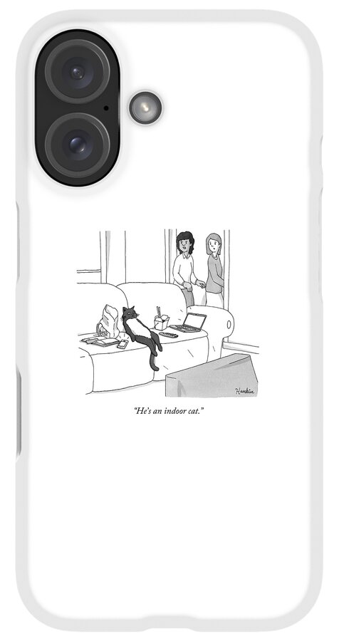 iPhone Case - He's an Indoor Cat by Charlie Hankin