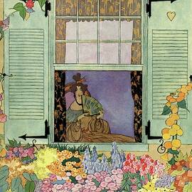 A Woman With A Fan by Helen Dryden