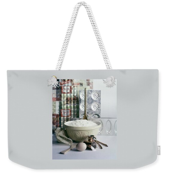 A Wooden Spoon In A Bowl Of Flour Weekender Tote Bag