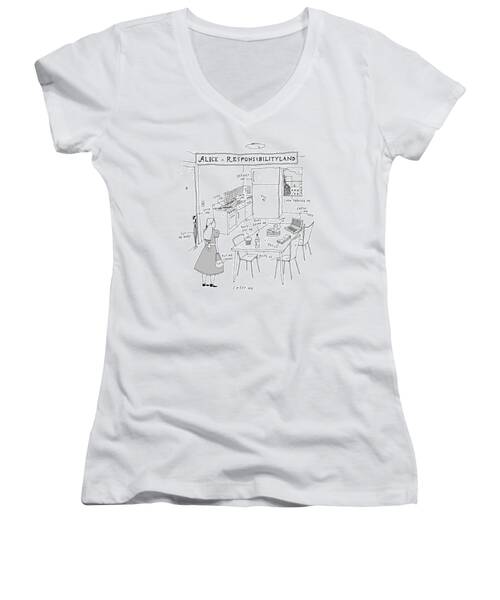 Alice In Responsibilityland Women's V-Neck