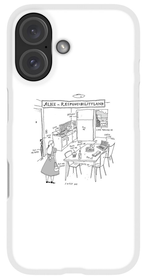 iPhone Case - Alice In Responsibilityland by Liana Finck