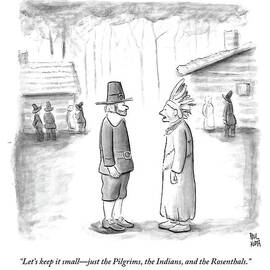 An Indian Chief Speaks To A Pilgrim by Paul Noth