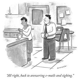 Answering E-mails and Sighing by Drew Panckeri