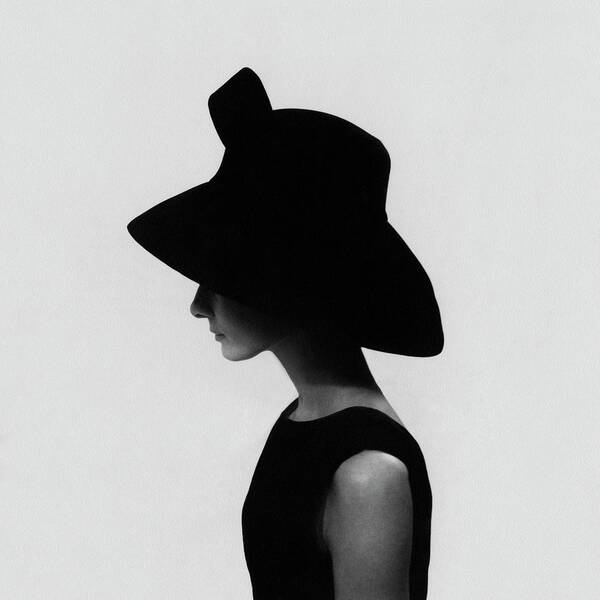 Wall Art - Photograph - Audrey Hepburn Wearing A Givenchy Hat by Cecil Beaton