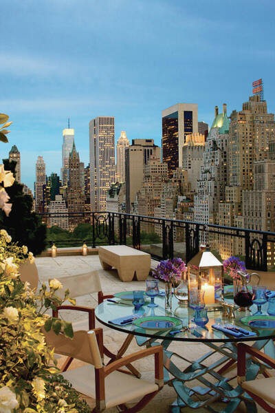 Wall Art - Photograph - Balcony With Dining Table by Durston Saylor