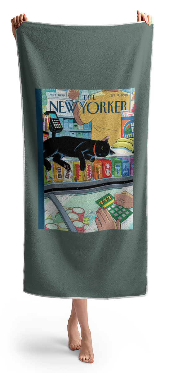 Bodega Cat Beach Towel