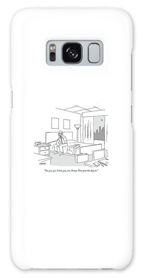 Galaxy Case - Businessman Sitting On A Bed In Hotel Room by Jack Ziegler