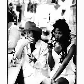 Christy Turlington and Naomi Campbell at the Central Grocery, New Orleans by Arthur Elgort