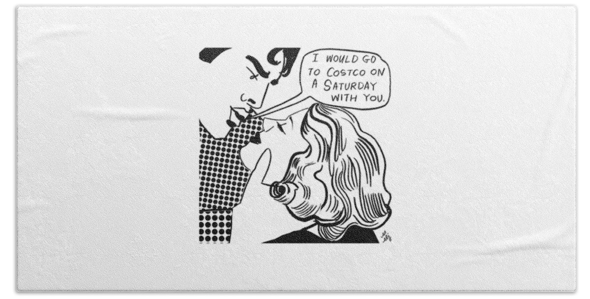 Costco On A Saturday Bath Towel