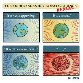 Four Stages of Climate Change by Peter Kuper