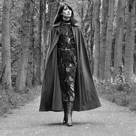 Francoise Hardy Walks the Bois de Boulogne, Paris by Arnaud de Rosnay
