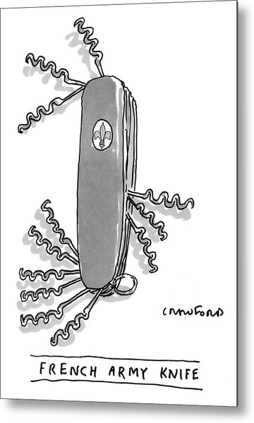 French Army Knife Metal Print