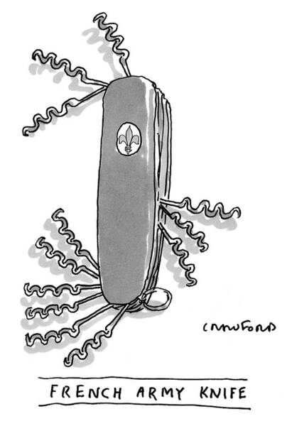 French Army Knife Art Print