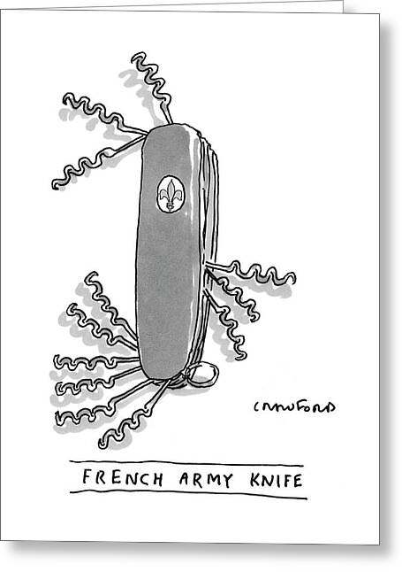 French Army Knife Greeting Card