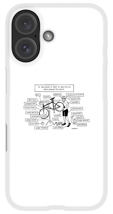 iPhone Case - Give a Dad a Bicycle by Maggie Larson