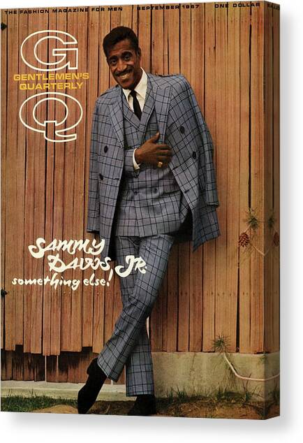 Gq Cover Featuring Sammy Davis Jr Canvas Art Print by Milton Greene