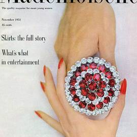 Hands Holding A Coro Rhinestone Pin by Somoroff