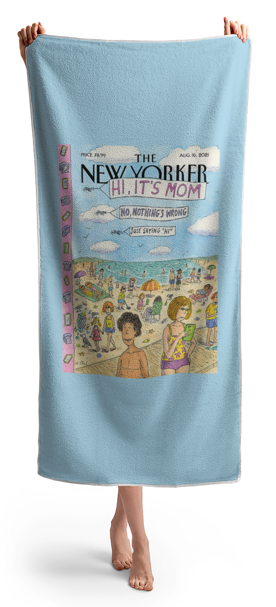 Hi, It's Mom Beach Towel