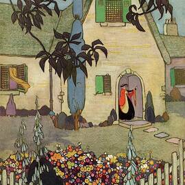 House & Garden Cover Illustration Of An by Porter Woodruff