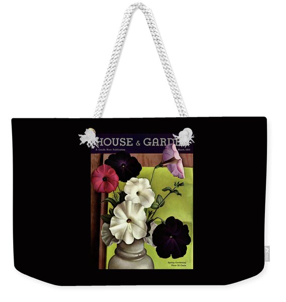 House & Garden Cover Illustration Of Petunias Weekender Tote Bag